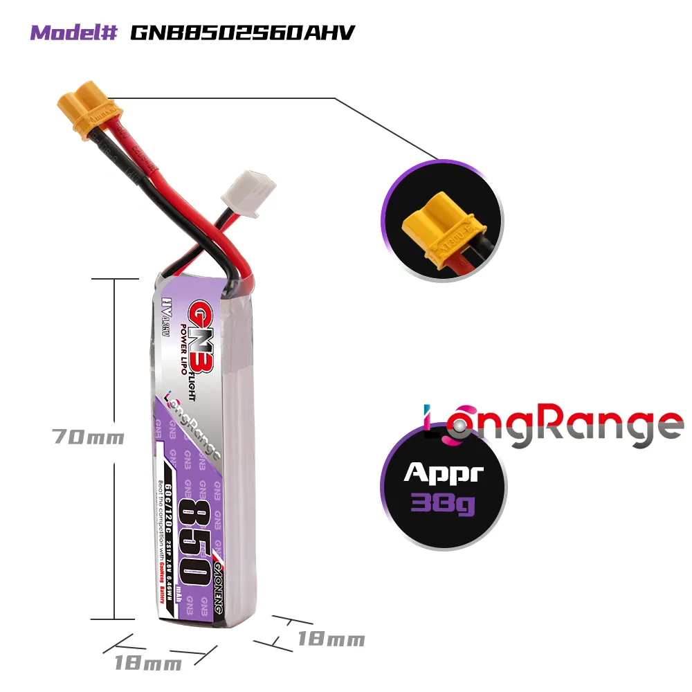 GAONENG GNB LiPo Batterij 850m - Drone Kit Long Range recensie en prijs
